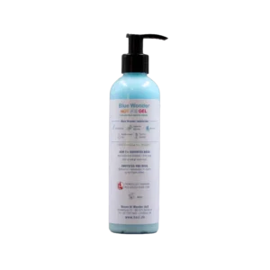 Blue Wonder flaske med trykpumpe.